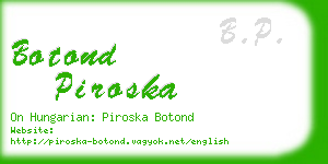 botond piroska business card